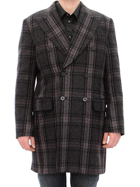 Cappotto in misto lana a quadri Sicilia