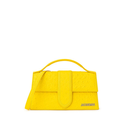 Borsa a mano in pelle gialla Le Grand Bambino di Jacquemus