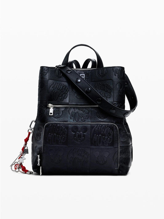 Zaino convertibile Mickey medio Donna Nero