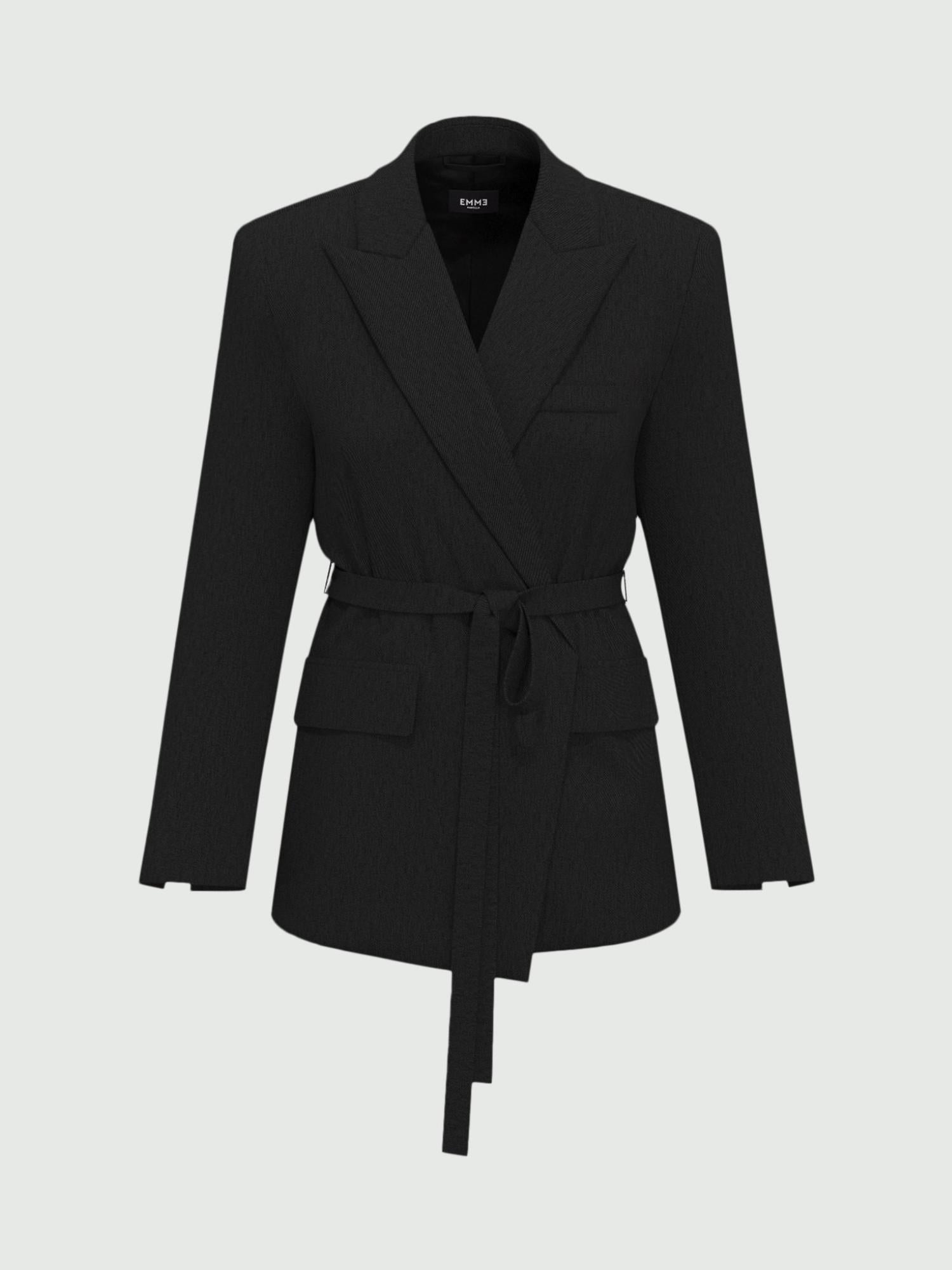 Emme Marella Blazer con cintura Val Donna Antracite - Santangelo