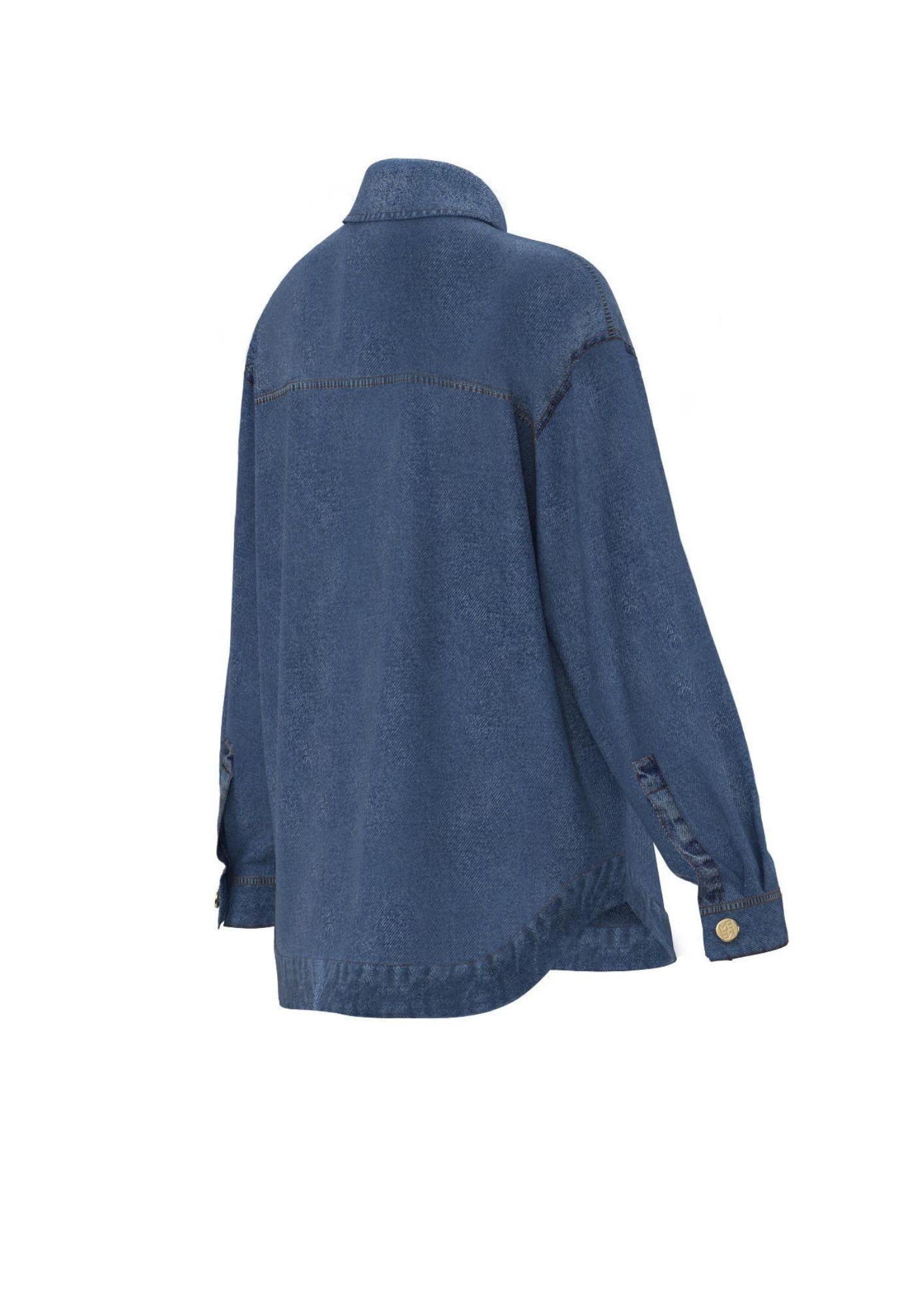 Emme Marella Camicia Donna Artista Blu Denim Medio - Santangelo