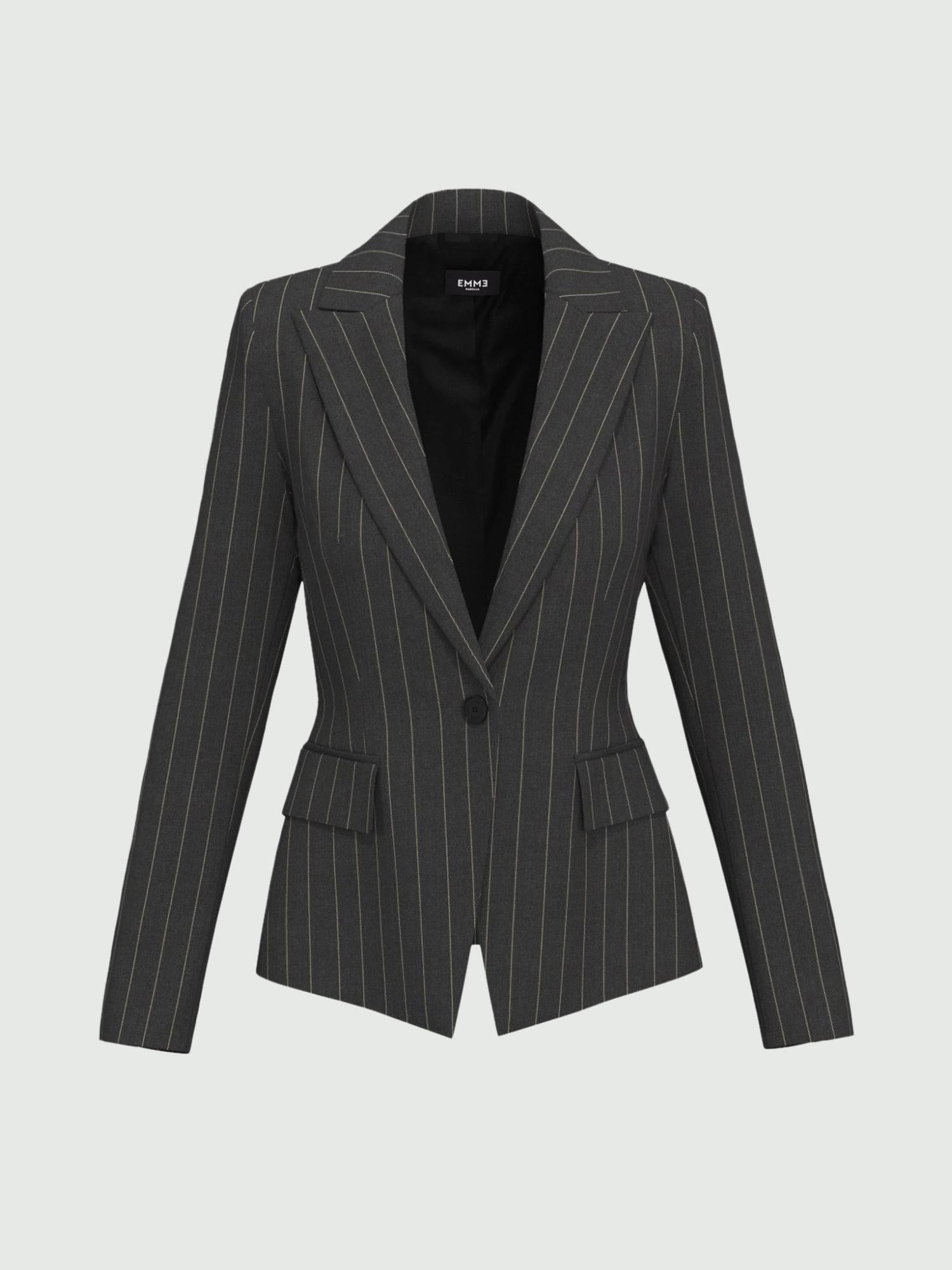 Emme Marella Giacca femminile in stuoia Dear Donna Nero bianco - Santangelo