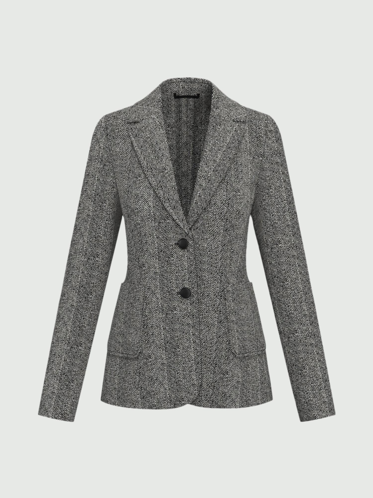 Emme Marella Giacca femminile in stuoia Dear Donna Nero bianco - Santangelo