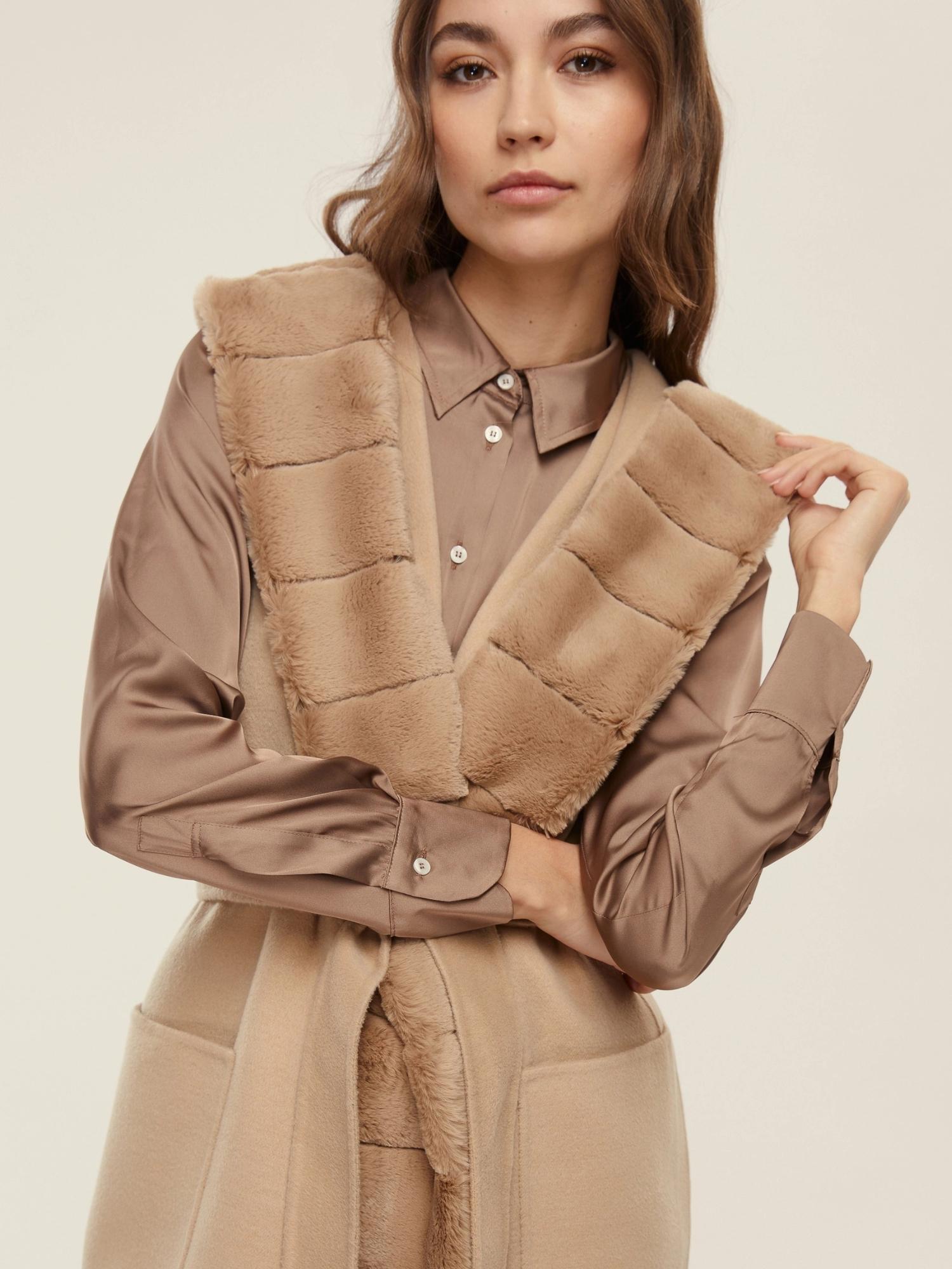 Emme Marella Gilet con cintura Formosa Donna Beige - Santangelo