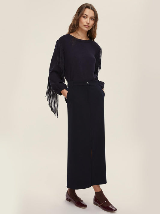 Emme Marella Gonna a tubino Iuta Donna Blu