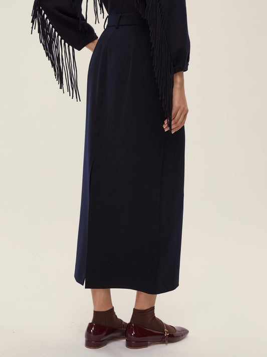 Emme Marella Women's Jute Pencil Skirt Blue