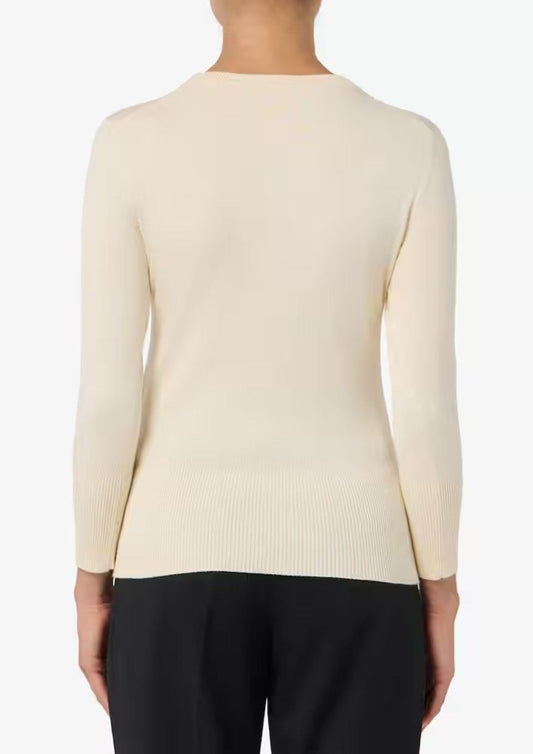 Emme Marella Maglia Donna Damiana Bianco Lana