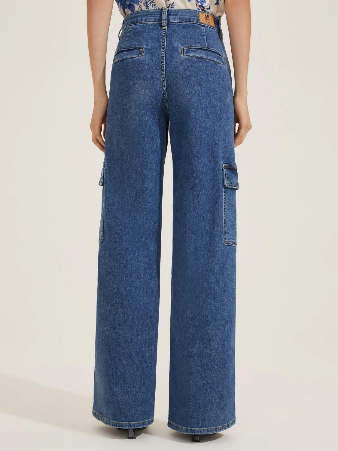 Emme Marella Pantalone cargo Donna Magnolia Bluette - Santangelo