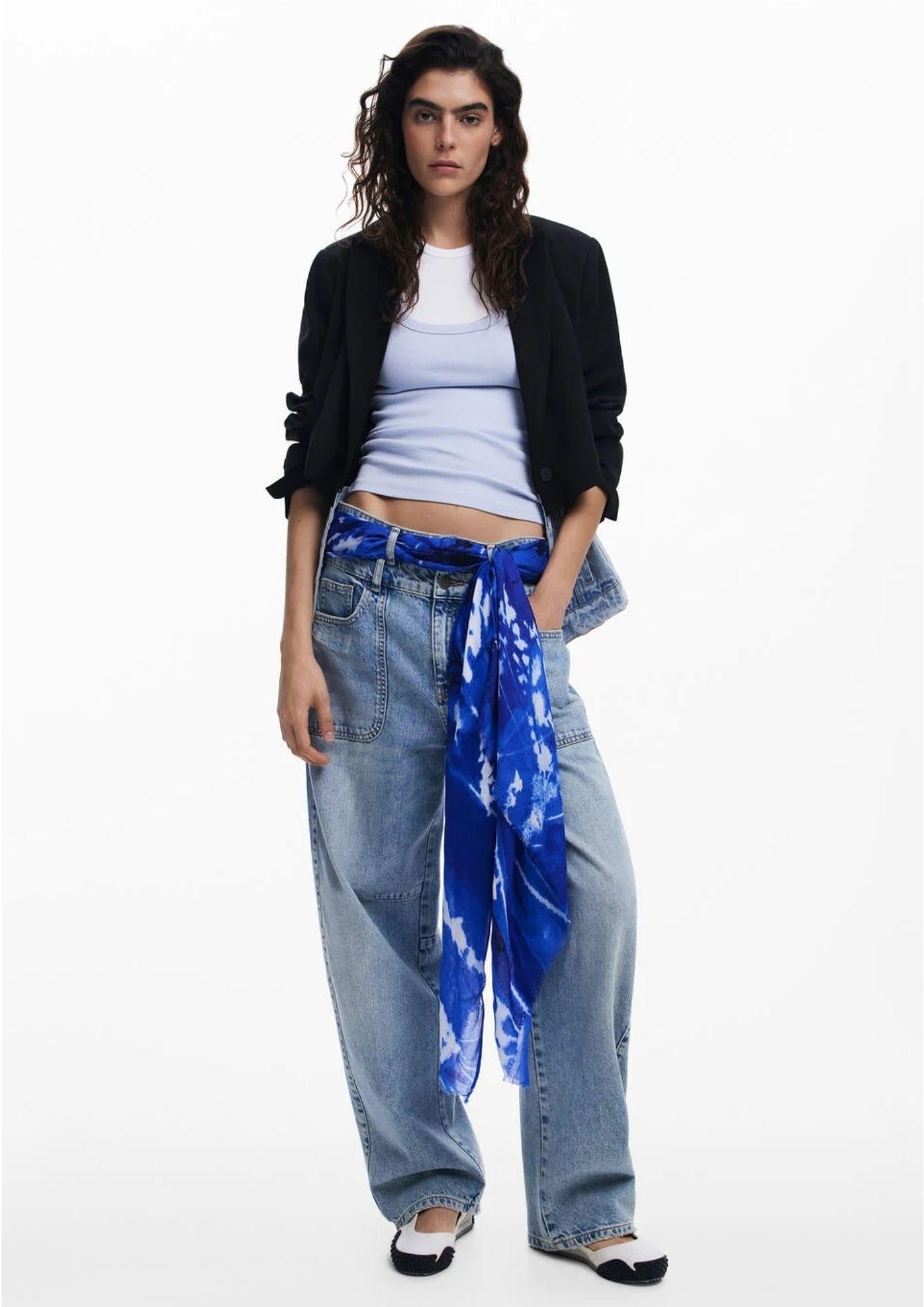 Foulard Atkins Rectangle Blu - Santangelo