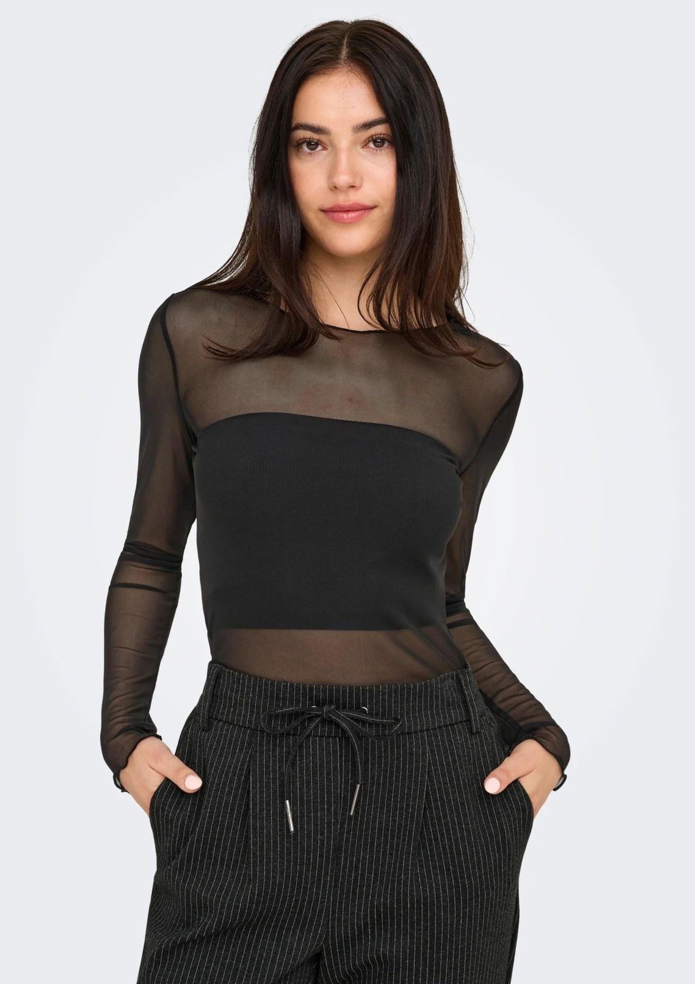 Jacqueline De Yong Top Donna Elsa Nero 15356004 Black JACQUELINE DE YONG