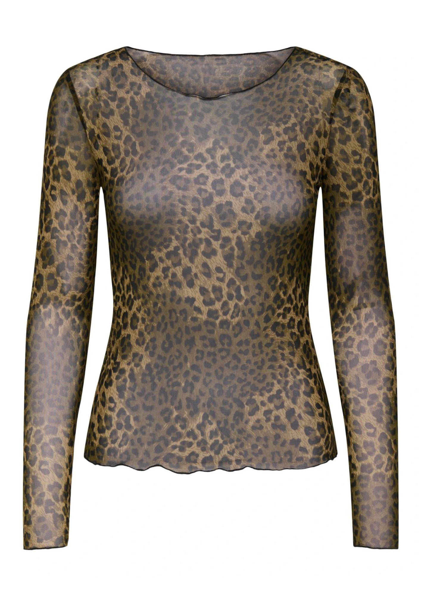 Jacqueline De Yong Top Donna Elsa Marrone Animalier 15356004 Chocolate Brown LEO JACQUELINE DE YONG