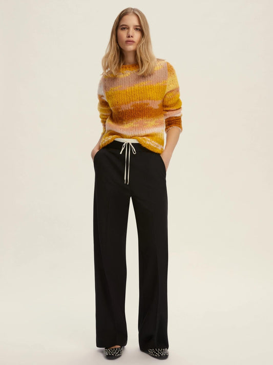 Florence Women's Black Double Belted Trousers