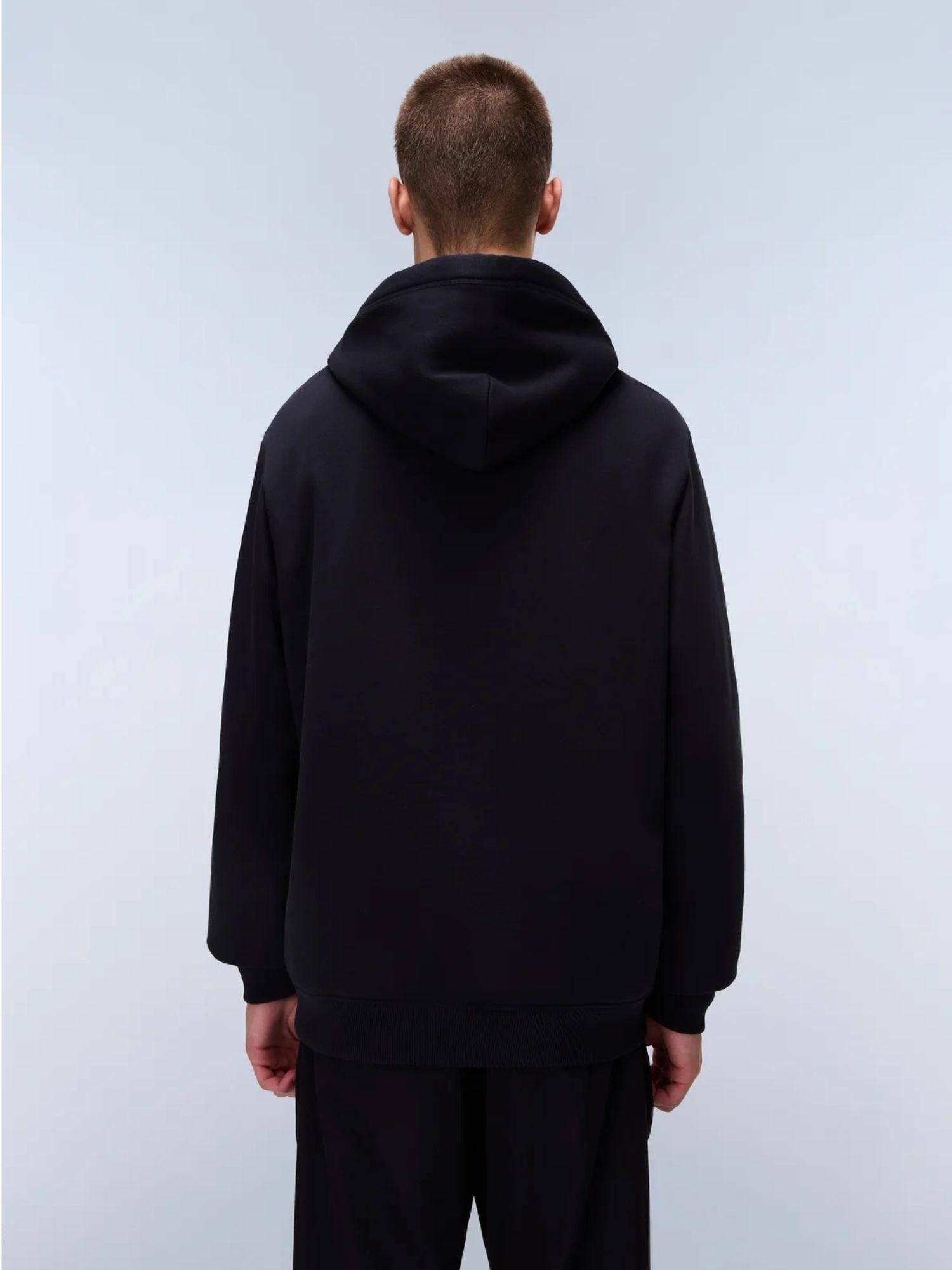 Napapijri Felpa con Cappuccio Box Logo Uomo Nero NP0A4I19 041 NAPAPIJRI