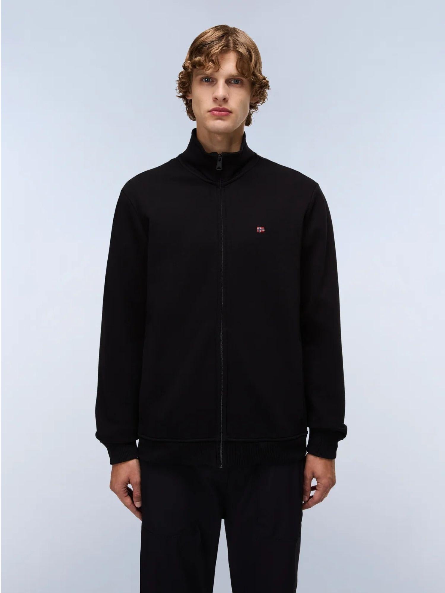 Napapijri Felpa con Zip Balis Winter Uomo Nero NP0A4GBA 041 NAPAPIJRI