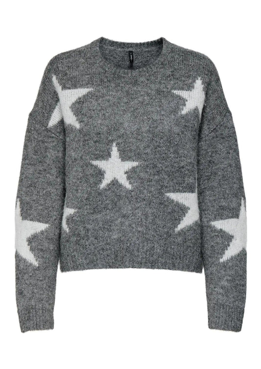 Pullover Donna Only Azu Grigio scuro