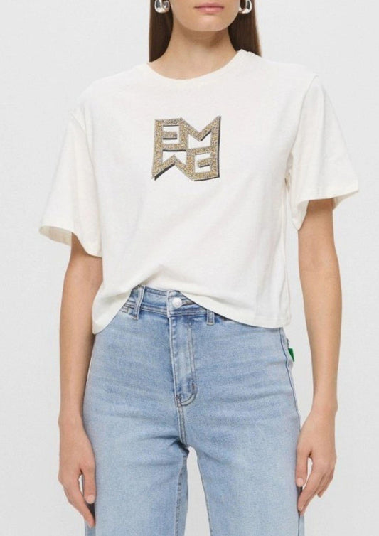 Maglia Donna Micaelabis Bianco Burro e Oro