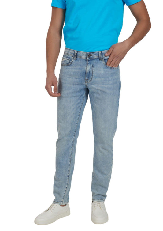 Yes Zee Jeans Uomo Blu denim Chiaro