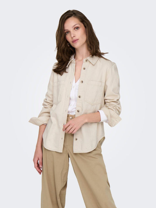 Camicia di jeans Donna Ecru
