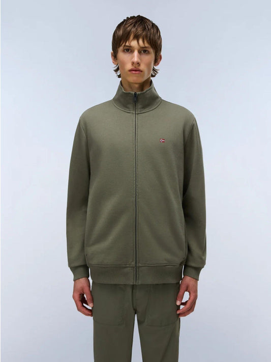 Napapijri Felpa con Zip Balis Winter Uomo Verde Tea Leaf NP0A4GBA G0A NAPAPIJRI