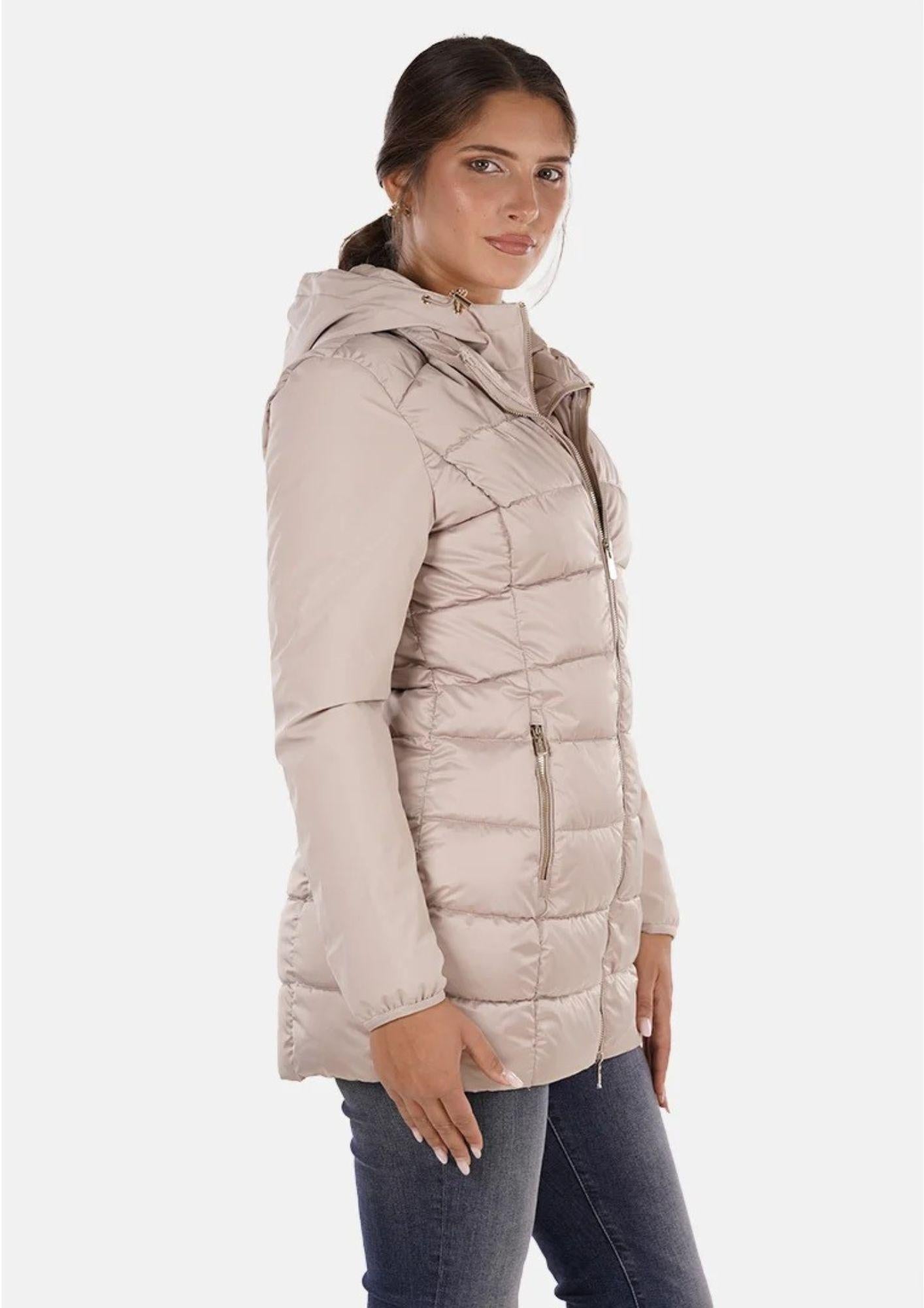 Yes Zee Giacca Lunga Donna Beige O045 M800 0222 YES ZEE