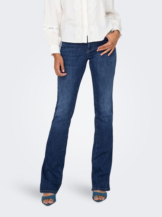 Jeans Flared fit Donna Dark Blue Denim 15337824 Dark Blue Denim ONLY