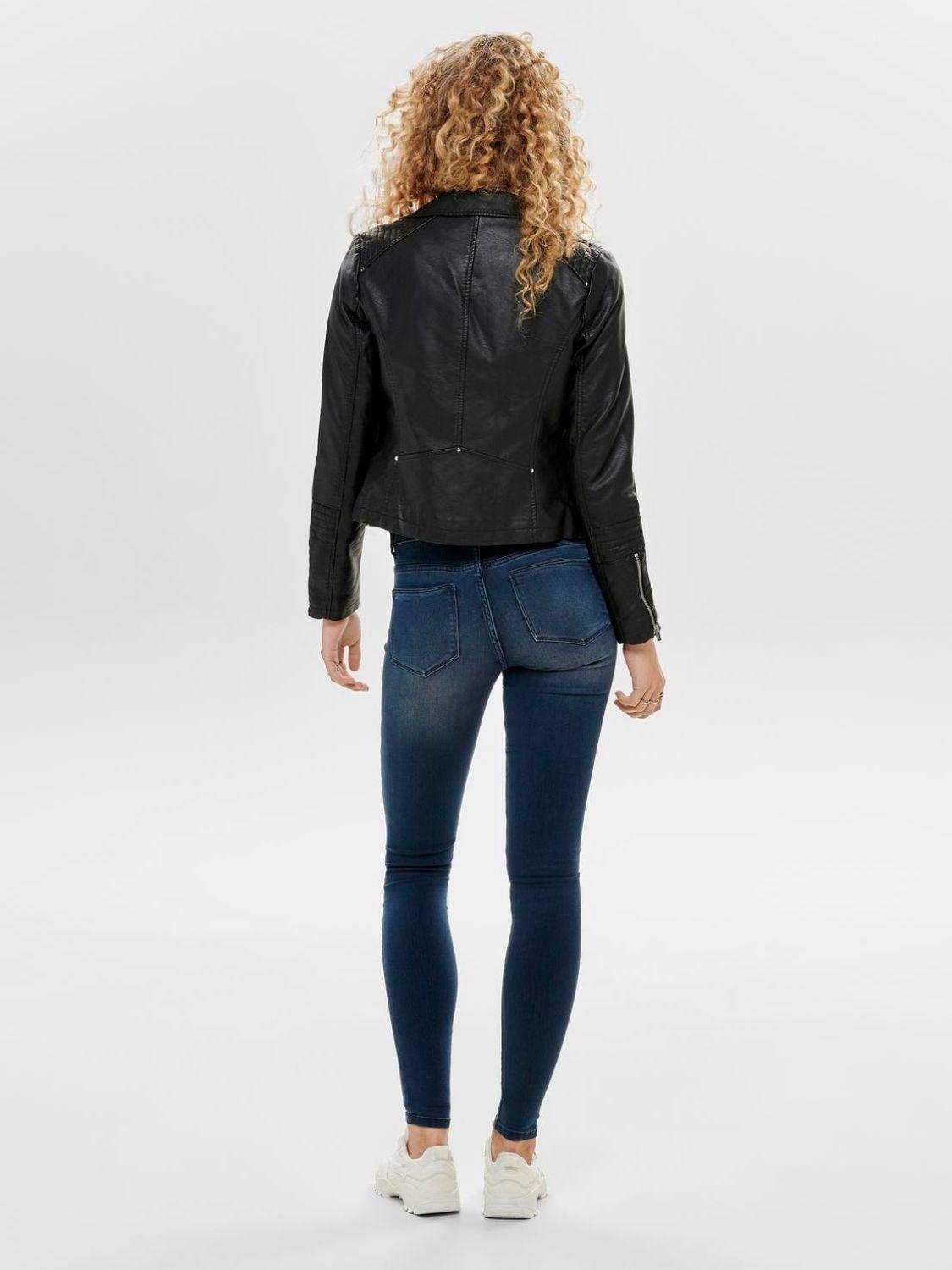 Only ONLGEMMA Giacca in finta pelle Donna Nero 15153079 Black ONLY