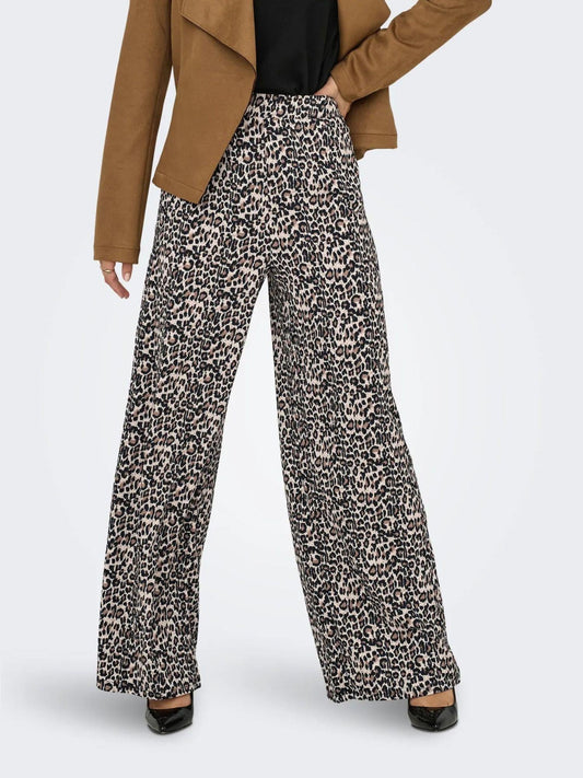 Jacqueline De Yong JDYDEBBIE Pantaloni Wide Fit Donna Birch LEO 15352943 Birch LEO JACQUELINE DE YONG