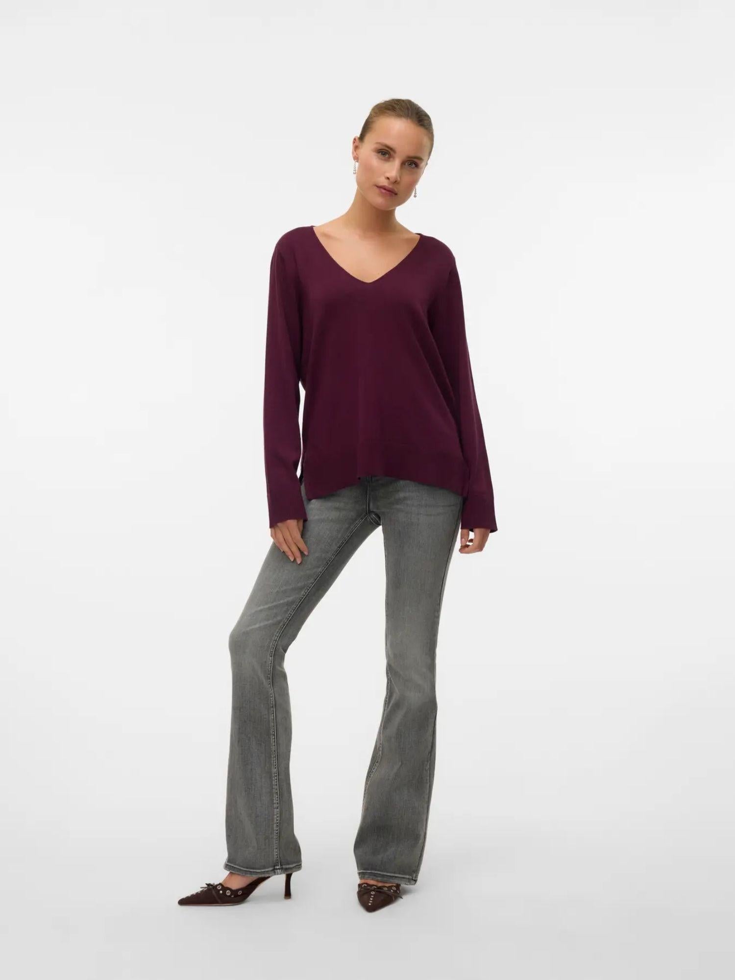 Vero Moda VMSILJE Pullover Donna Winetasting 10320451 Winetasting VERO MODA