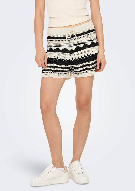 Pantaloncino Donna Beige e Nero