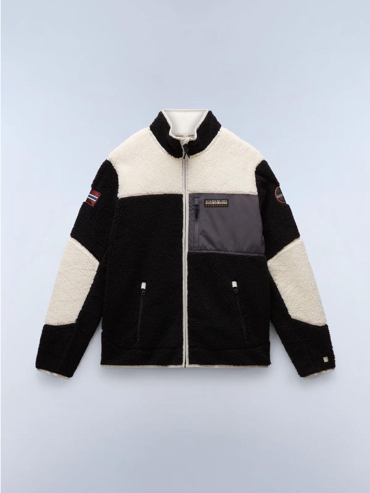 Napapijri Felpa in Pile con Zip Yupik Uomo Multicolour NP0A4GNT MCB NAPAPIJRI