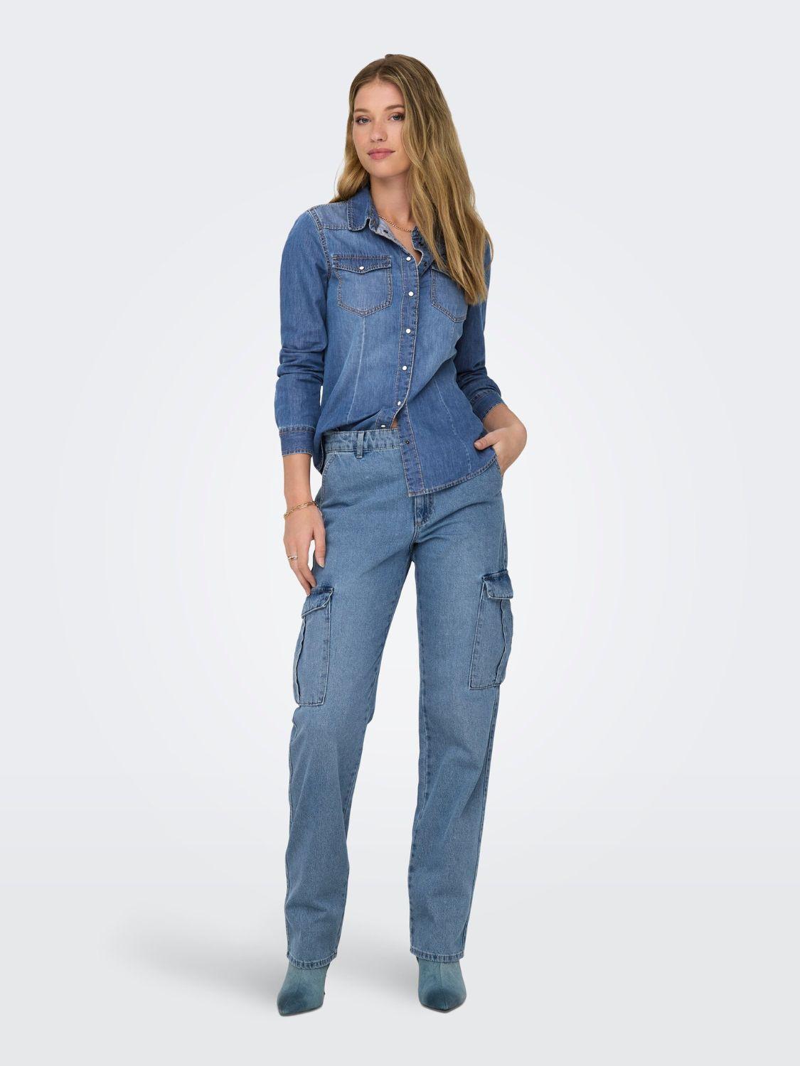 Camicia di jeans Donna Medium Blue Denim 15315185 Medium Blue Denim ONLY