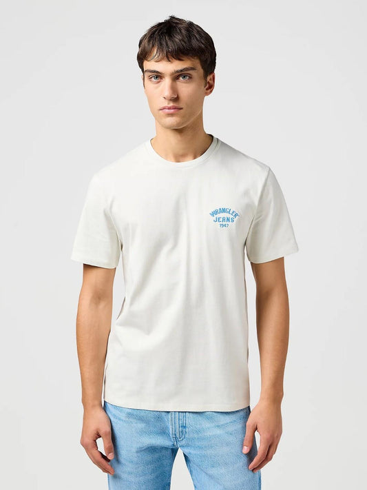 T-Shirt Piccolo Logo Uomo Vintage Bianco