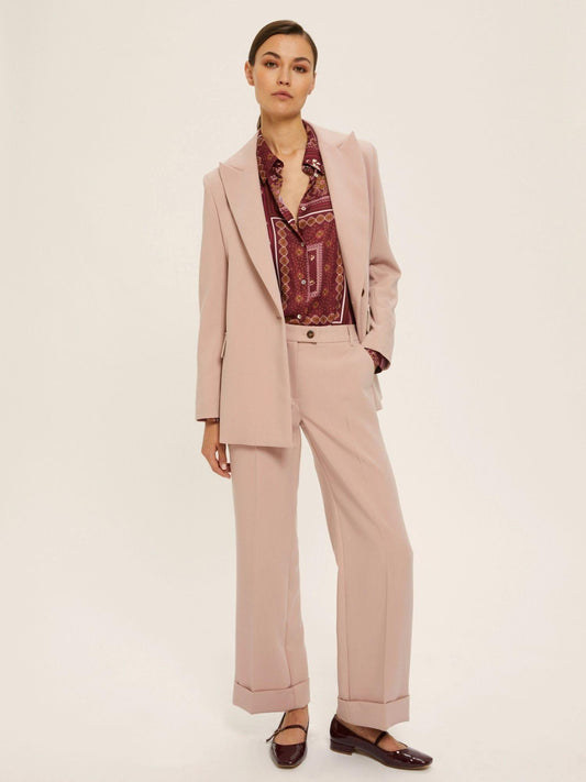 Emme Marella Camicia in twill di viscosa stampata Brunico Donna Bordeaux