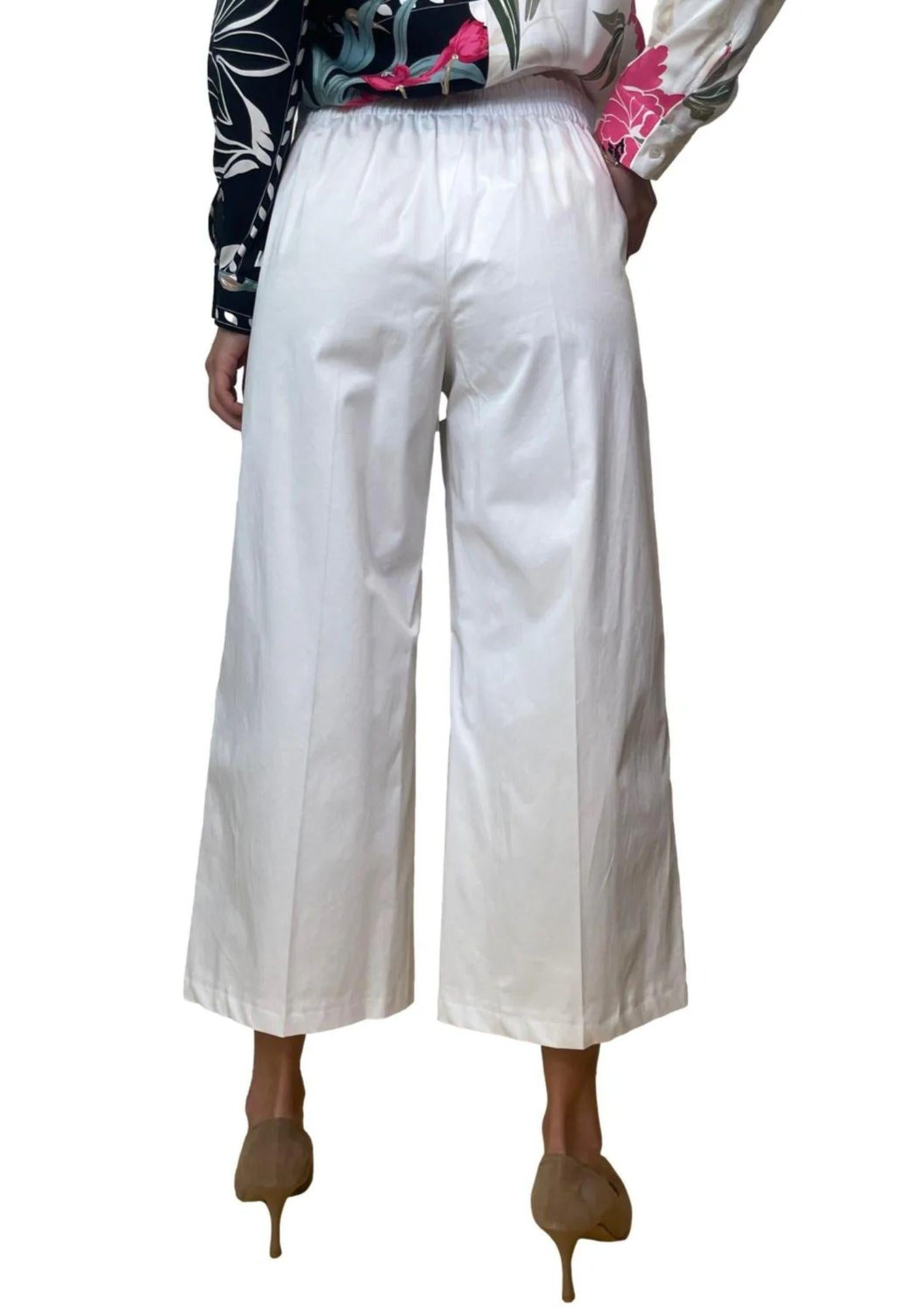 Emme Marella Pantalone Donna Tisbe Bianco Latte 2515131042200 004 EMME MARELLA
