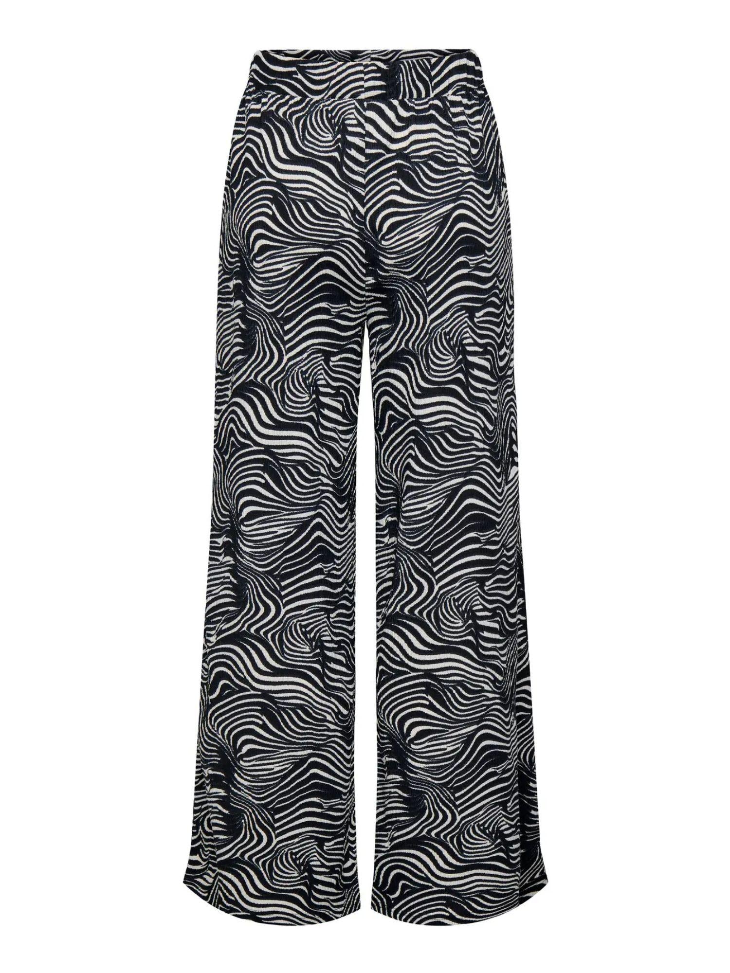 Jacqueline De Yong JDYDEBBIE Pantaloni Wide Fit Donna Nero WHITECAP GRAY GEO 15352943 Black WHITECAP GRAY GEO JACQUELINE DE YONG