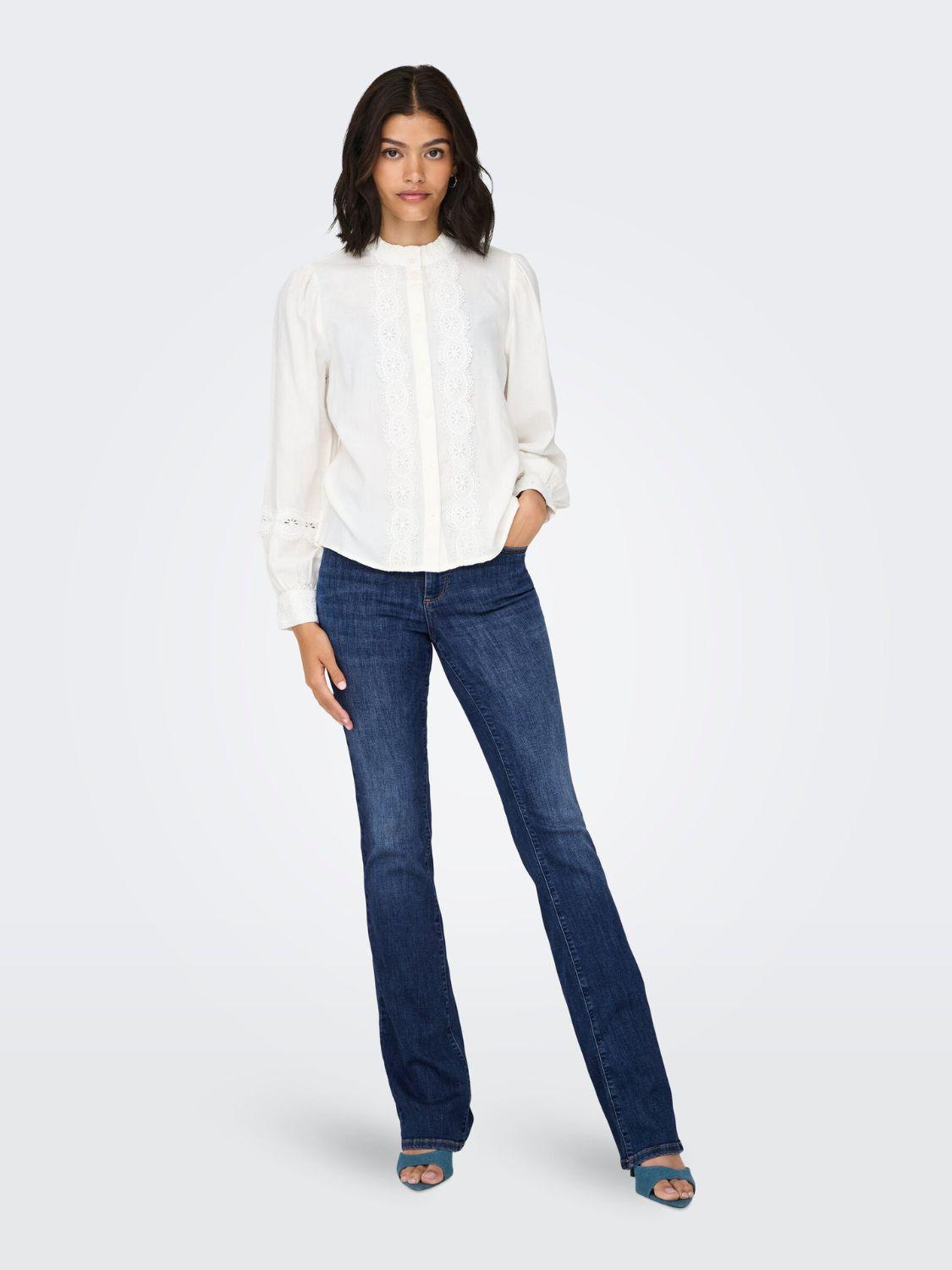 Jeans Flared fit Donna Dark Blue Denim 15337824 Dark Blue Denim ONLY