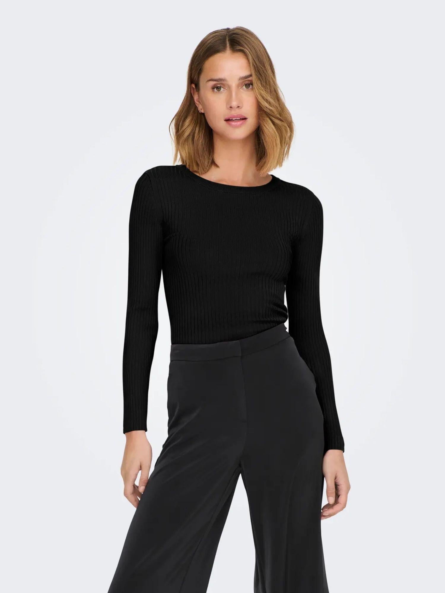 Jacqueline De Yong JDYPLUM Pullover Donna Nero 15277223 Black JACQUELINE DE YONG