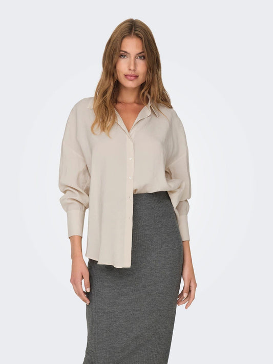 Only ONLZAZIMA Camicia Donna Bianco Antique White