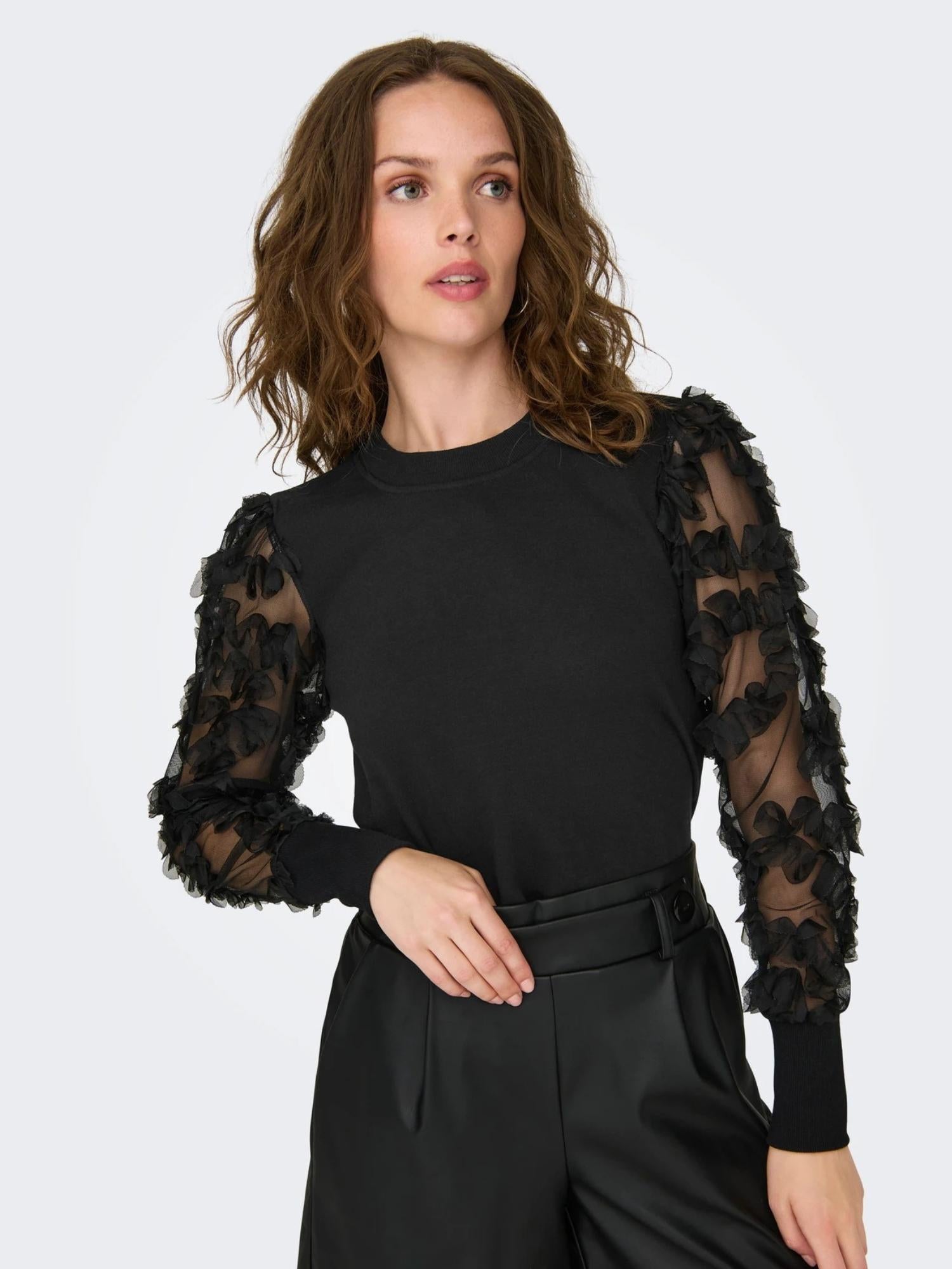 Jacqueline De Yong JDYFAIRVIEW Felpa Donna Nero 15220558 Black JACQUELINE DE YONG