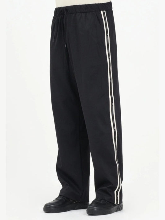 Pantaloni Uomo con bande logate Nero