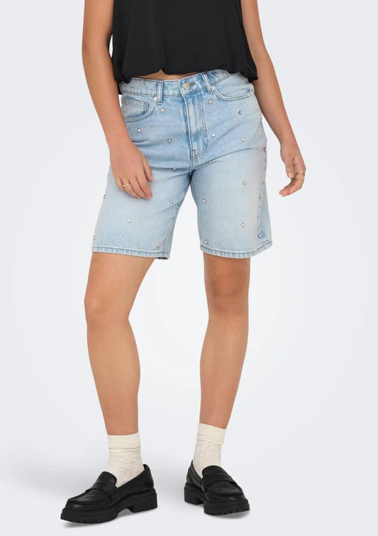 Bermuda Donna Denim Blu Chiaro