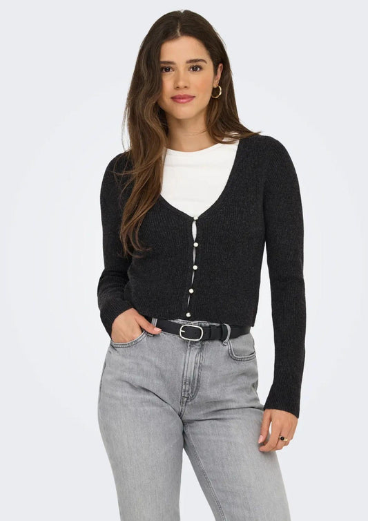 Pullover Donna Only Rica Grigio scuro 15349137 Dark Grey Melange ONLY
