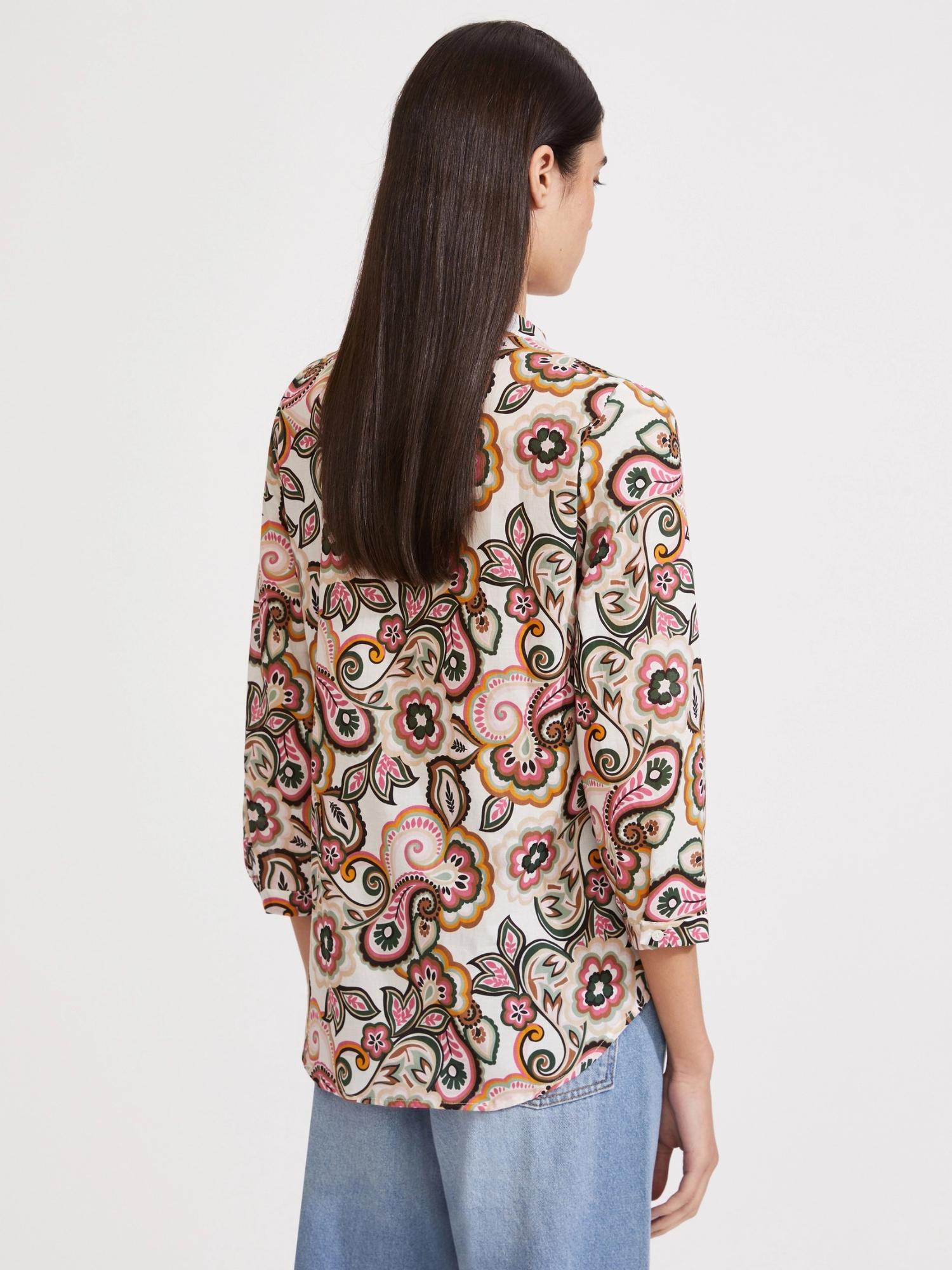 Emme Marella Camicia in mussola Accolto Donna Verde Bottiglia 2515111132200 004 EMME MARELLA