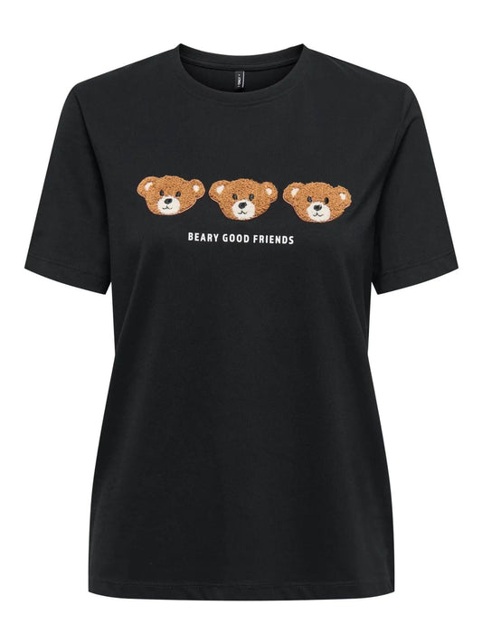 Only ONLTERESA T-Shirt Donna Nero 15316954 Black Friends ONLY