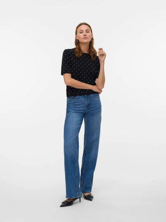 Vero Moda VMSABA Pullover Donna Nero 10330835 Black VERO MODA