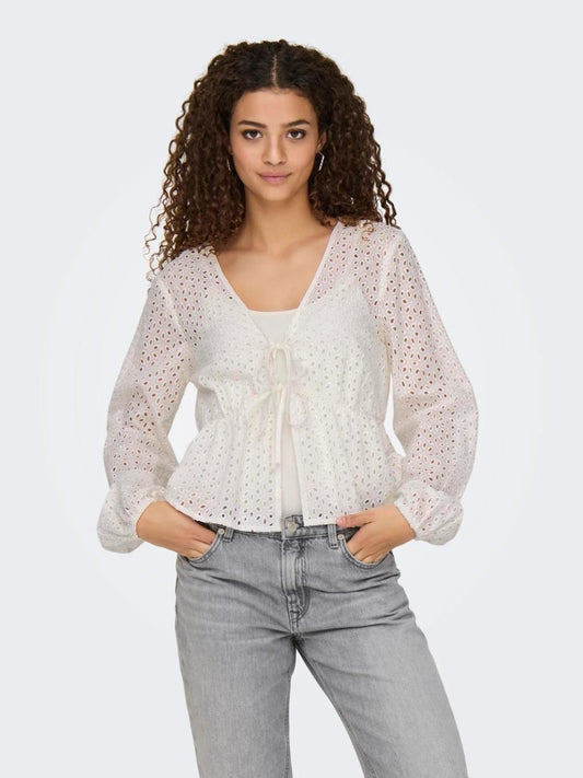 Top con peplo Donna Cloud Dancer