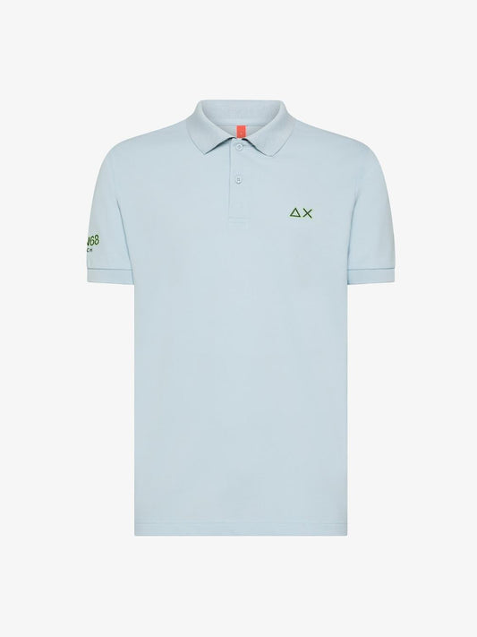 Polo Logo Beach Uomo Azzurro