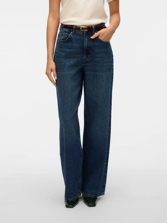 Vero Moda VMRAE Jeans Wide Fit Donna Dark Blue Denim