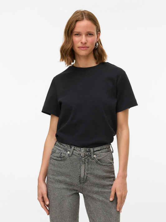Vero Moda AWNAIMA T-Shirt Donna Nero 10294544 Black VERO MODA