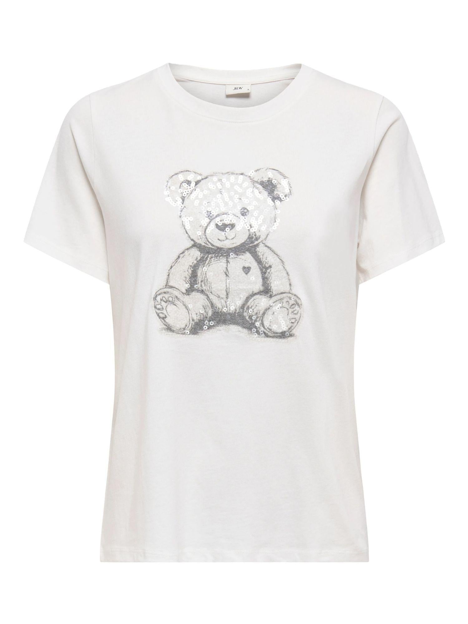Jacqueline De Yong JDYBIBBI T-shirt Donna Bianco Cloud Dancer 15356686 Cloud Dancer TEDDYBEAR JACQUELINE DE YONG